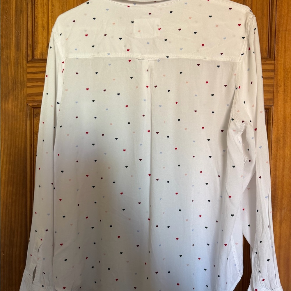 Rails Rocsi Heart print 100% rayon shirt - Picture 7 of 12